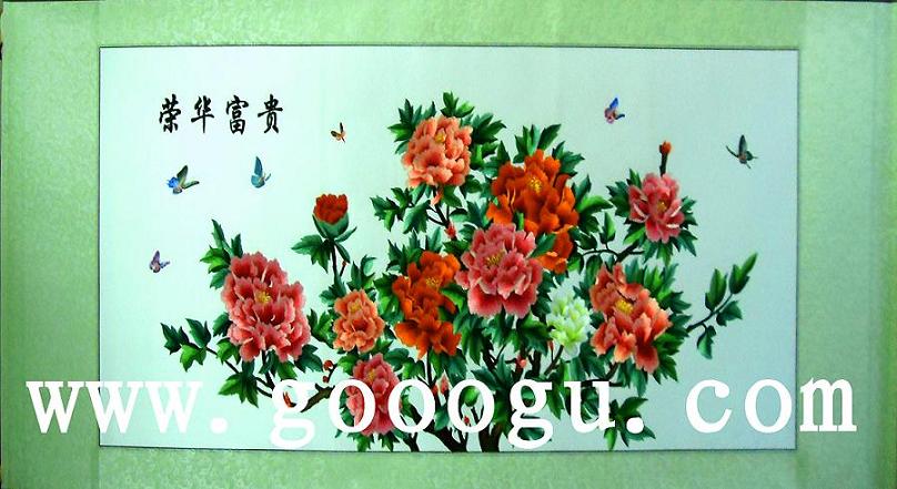 牡丹蘇繡 榮華富貴刺繡畫 蘇州刺繡牡丹畫