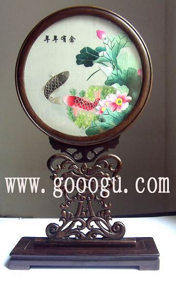 菊花臺雙面繡,手工繡雙面繡品,中國蘇繡