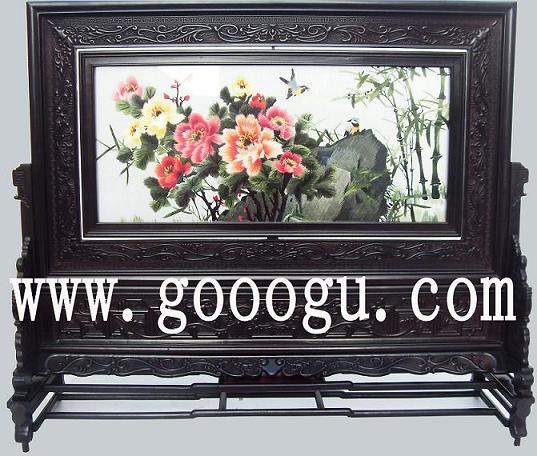 蘇州刺繡精品圖案,蘇繡欣賞,春色滿園刺繡畫(huà)