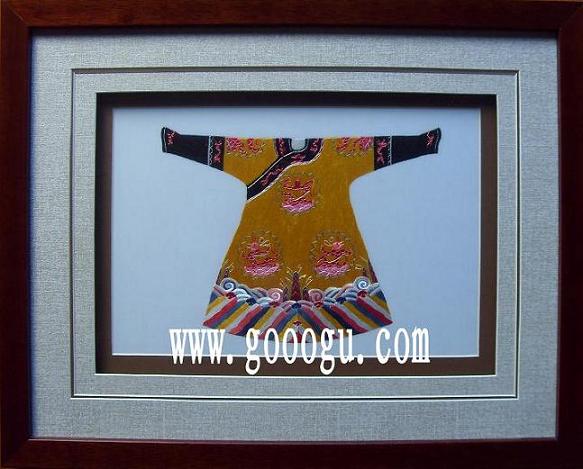 刺繡龍袍畫 龍袍蘇繡工藝品